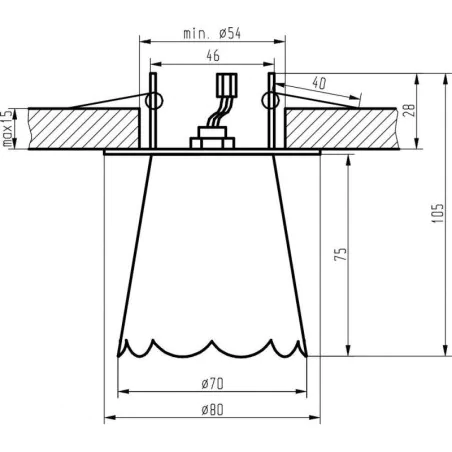 Oswietlenie - oprawa stropowa dekoracyjna sk-72 ch/tr g9 chrom 1x40w g9 kryształ transparent candellux 