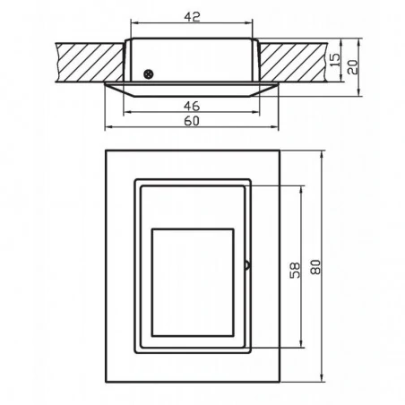 Oswietlenie - oprawa schodowa ms-07 sn g4 satyna candellux 
