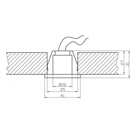 Oswietlenie - oprawa punktowa kwadrat po-05 wh g4 biały candellux 