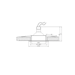 Oswietlenie - oprawa stropowa sa-04 sng/al mr16  sat złoto aluminium candellux 