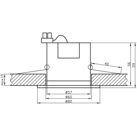Oprawy-sufitowe-stale - oprawa sufitowa stropowa stała gu10 oczko wpuszczane w sufit białe 2211401 candellux 