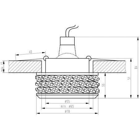 Oswietlenie - sk-80 ch/tr mr16 1x50w chrom  oczko sufitowe  lampa sufitowa candellux 