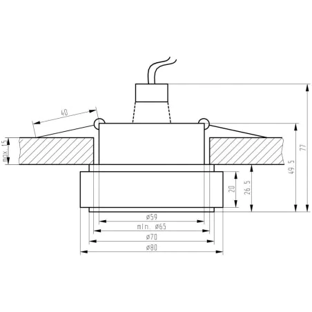 Oswietlenie - oprawa stropowa dekoracyjna okrągła sk-81 ch/tr mr16 1x50w chrom transparent candellux 