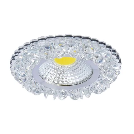 Oswietlenie - oprawa stropowa stała okrągła sak-03 al/tr 5w led cob 230v szkło akrylowe bezbar candellux 