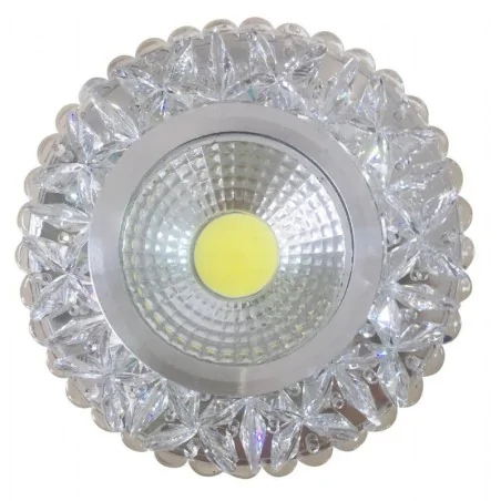 Oswietlenie - oprawa stropowa stała okrągła sak-03 al/tr 5w led cob 230v szkło akrylowe bezbar candellux 