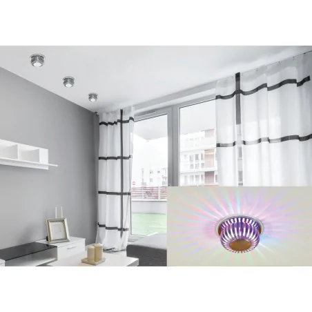 Oswietlenie - sa-09 al 3w led rgb 230v oczko sufitowe  lampa sufitowa  aluminiowa candellux 
