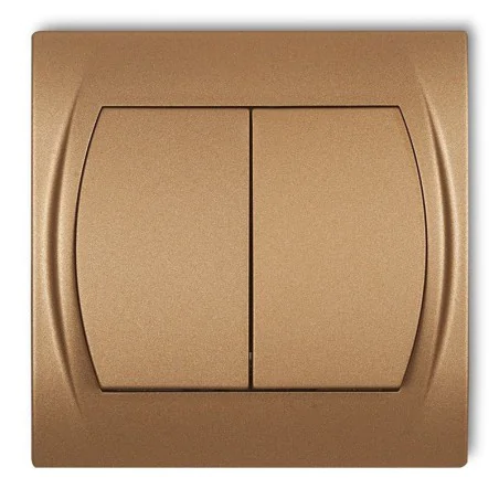 Wylaczniki-podwojne - włącznik świecznikowy złoty metalik 8lwp-2 logo karlik 