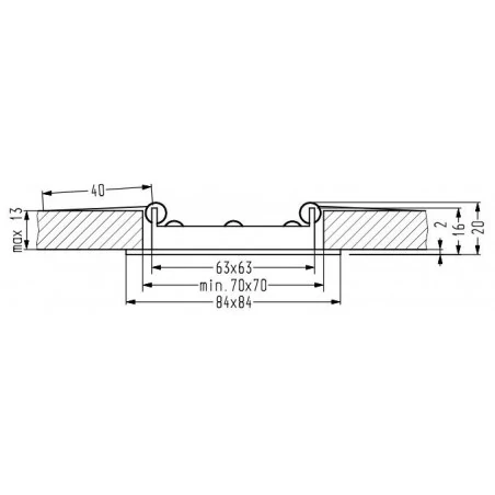 Oswietlenie - oprawa stropowa sp-07 wh 3w led 230v panel led stała kwadratowa 84*84 4000k candellux 