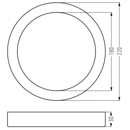 Oswietlenie - oprawa stropowa spn-05 wh 18w led 230v panel led stała okrągła nawierzchniowa śr candellux 