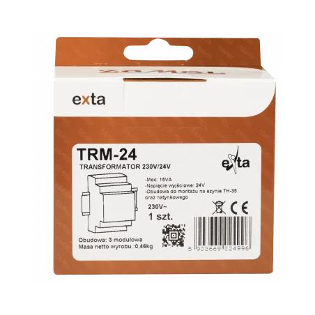 Transformatory - transformator na szynę 230/24v ac trm-24 zamel 