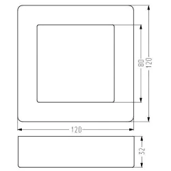Oswietlenie - oprawa stropowa spn-06 wh 6w led 230v panel led stała kwadratowa nawierzchniowa candellux 
