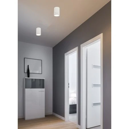 Oswietlenie - lampa sufitowa tuba 1x15w gu10 6,8/10 biały mat candellux 