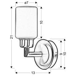 Oswietlenie - lampa mirror kinkiet 1x40w g9 nikiel mat candellux 
