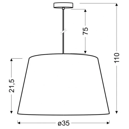 Oswietlenie - lampa kaszmir zwis 35 1x60 e27 brązowy candellux 