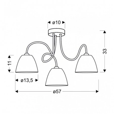 Oswietlenie - elf lampa sufitowa 3x40w e14 chrom candellux 