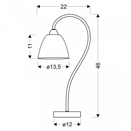Oswietlenie - elf lampka gabinetowa 1x40w e14 chrom candellux 