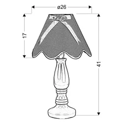 Oswietlenie - lampka lola gabinetowa żółta 1x40w e14 abażur różowy candellux 