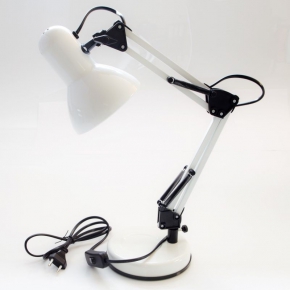 Lampki-biurkowe - lampka biurkowa zginana kreślarska biała  vo0459 volteno 