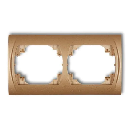 Ramki-podwojne - ramka podwójna pozioma złoty metalik 8lrh-2 logo karlik 