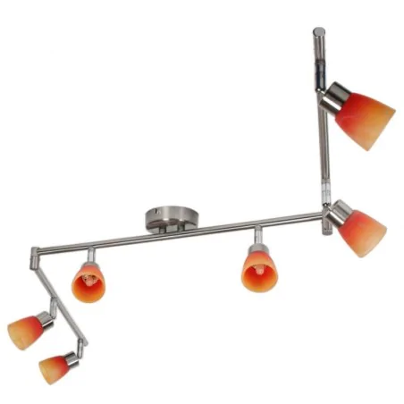 Oswietlenie - lampa drops listwa 6x40w g9 nikiel mat rainbow candellux 