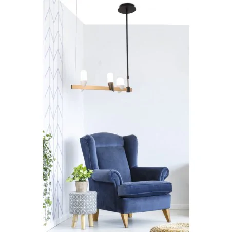 Oswietlenie - lampa wisząca sakai 3 czarny złoty candellux 