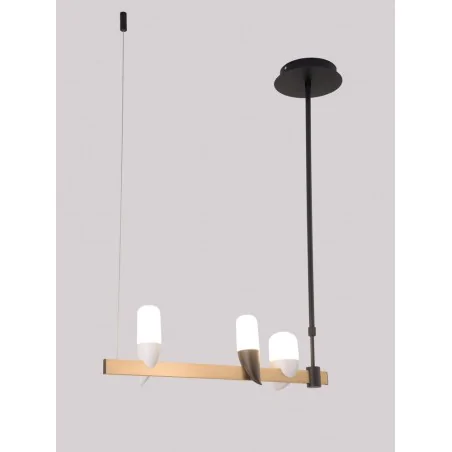 Oswietlenie - lampa wisząca sakai 3 czarny złoty candellux 