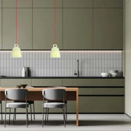 Lampy-sufitowe - lampa sufitowa wisząca z zielonym kloszem nad wyspę kuchenną sewilla s 1 50101142 candellux 