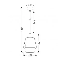 Oswietlenie - lampa wisząca falun 1 żółty candellux 