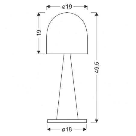 Lampki-nocne - lampka nocna niebieska z czerwoną podstawą grzybek visby 1 50501163 candellux 