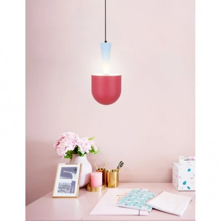 Oswietlenie - lampa wisząca visby 1 niebieski czerwony candellux 