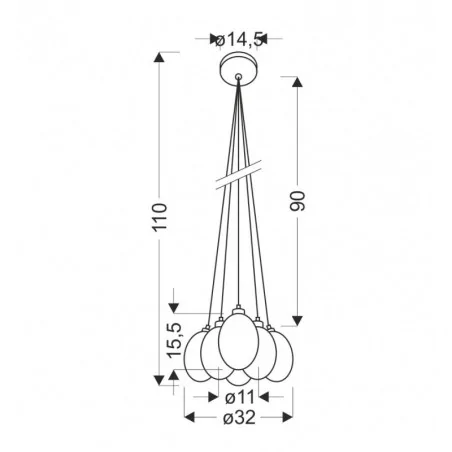 Oswietlenie - lampa wisząca lukka 6 wielokolorowy candellux 