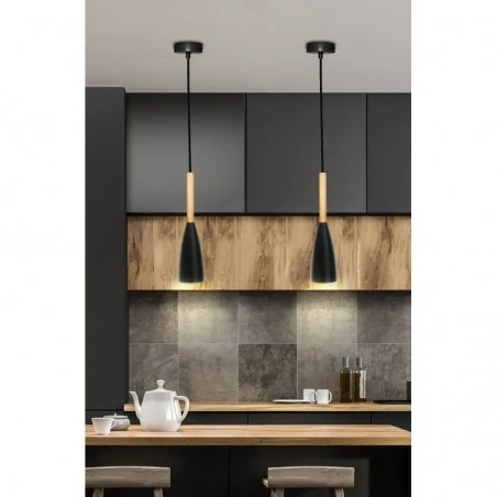 Oswietlenie - lampa wisząca trosa 1 czarny candellux 