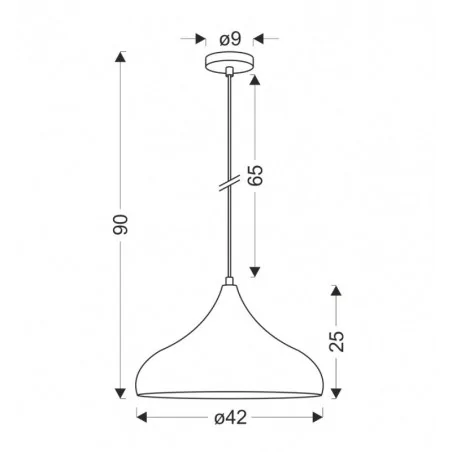 Oswietlenie - lampa wisząca viborg 420mm 1 czarny candellux 