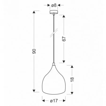 Oswietlenie - lampa wisząca ystad 170mm 1 czarny candellux 
