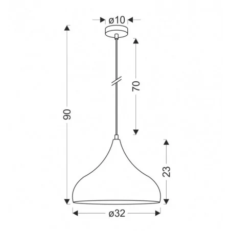 Oswietlenie - lampa wisząca viborg 320mm 1 brązowy candellux 