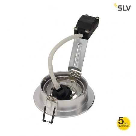 Oprawy-sufitowe - oczko sufitowe halogenowe okrągłe aluminiowe gu10 tria round 111360 slv 