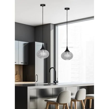 Oswietlenie - lampa wisząca exeter  145mm 1 czarny candellux 