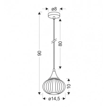 Oswietlenie - lampa wisząca exeter  145mm 1 czarny candellux 