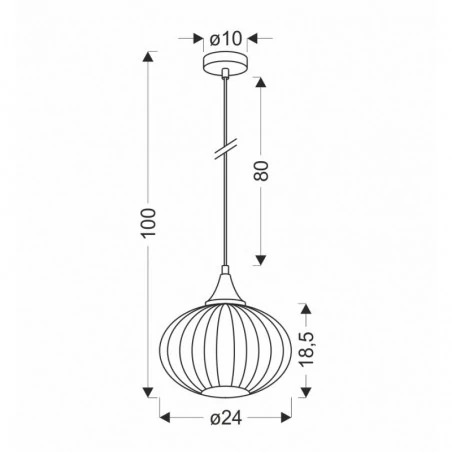 Oswietlenie - lampa wisząca exeter 240mm 1 czarny candellux 