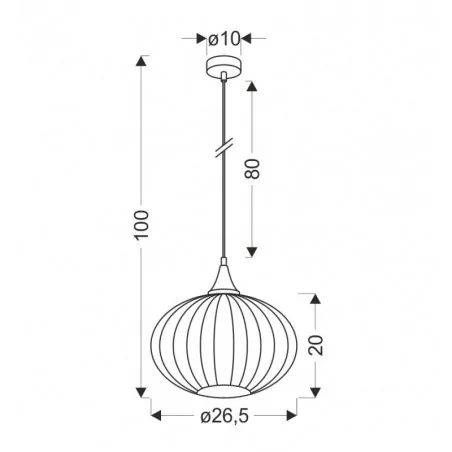 Oswietlenie - lampa wisząca exeter 265 mm 1 czarny candellux 