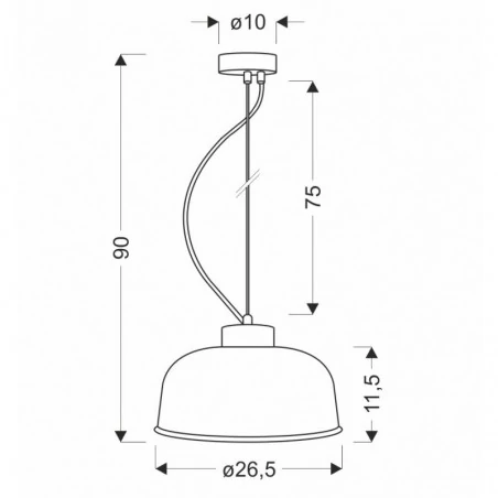 Oswietlenie - lampa wisząca liverpool ii 1 czerwony90x26,5x0 candellux 