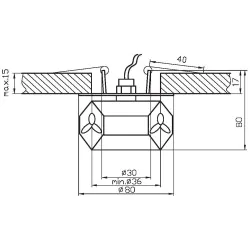 Oswietlenie - sk-49 ch/wh+ye g4 opr.strop.stała kryształ 20w g4 kostka+żółte łezki candellux 