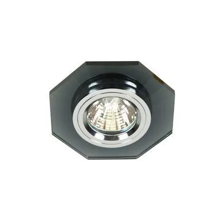 Oswietlenie - ss-14 ch/bk mr16 chrom opr. strop. stała sześciokątna szkło czarne candellux 