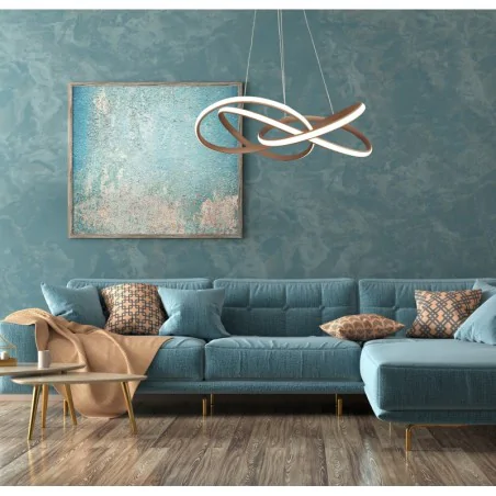 Oswietlenie - douglas lampa wisząca 58 40w led brązowy 4000k apeti candellux 