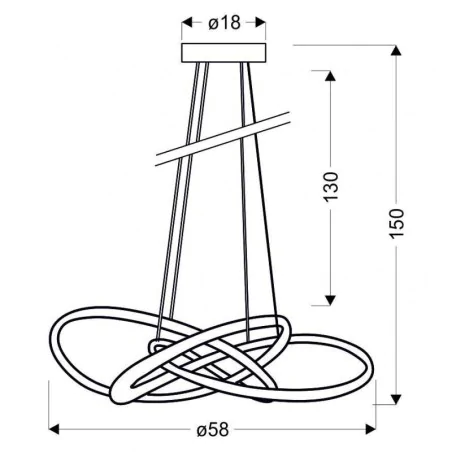 Oswietlenie - douglas lampa wisząca 58 40w led brązowy 4000k apeti candellux 