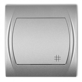 Wylaczniki-krzyzowe - włącznik krzyżowy srebrny metalik 7lwp-6 logo karlik 