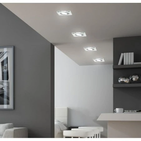 Oswietlenie - ssu-13 ch/wh mr16 chrom  oczko sufitowe  lampa sufitowa  kwadratowa   szkło bezbarwne candellux 