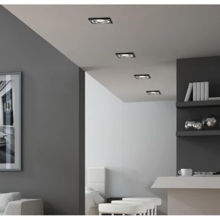 Oprawy-sufitowe-ruchome - oprawa sufitowa wpuszczana oczko kwadratowe czarne mr16 2263809 candellux 