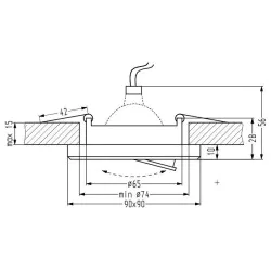 Oprawy-sufitowe-ruchome - oprawa sufitowa wpuszczana oczko kwadratowe czarne mr16 2263809 candellux 