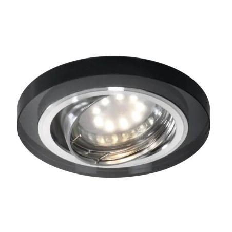 Oswietlenie - ssu-15 ch/bk mr16 chrom oczko sufitowe  lampa sufitowa. strop. uchyl. okrągła szkło czarne candellux 